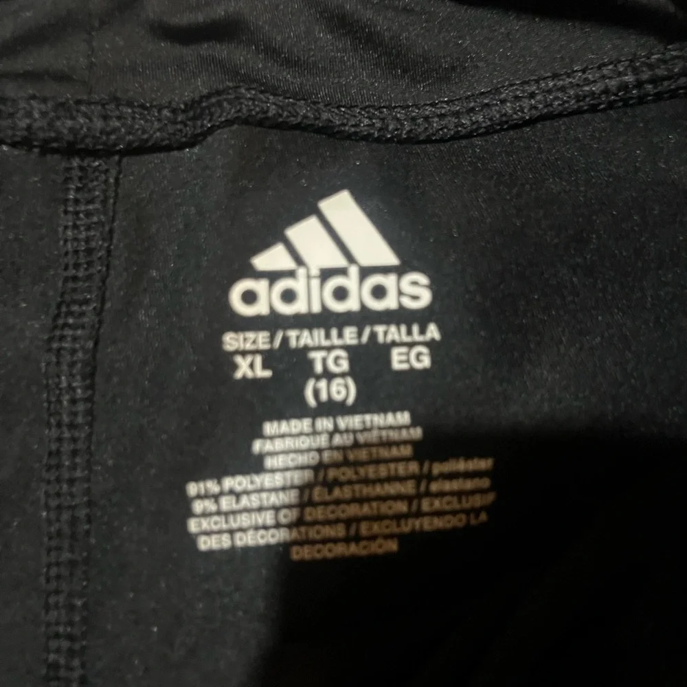 Adidas Black Tights with‎ White Accents